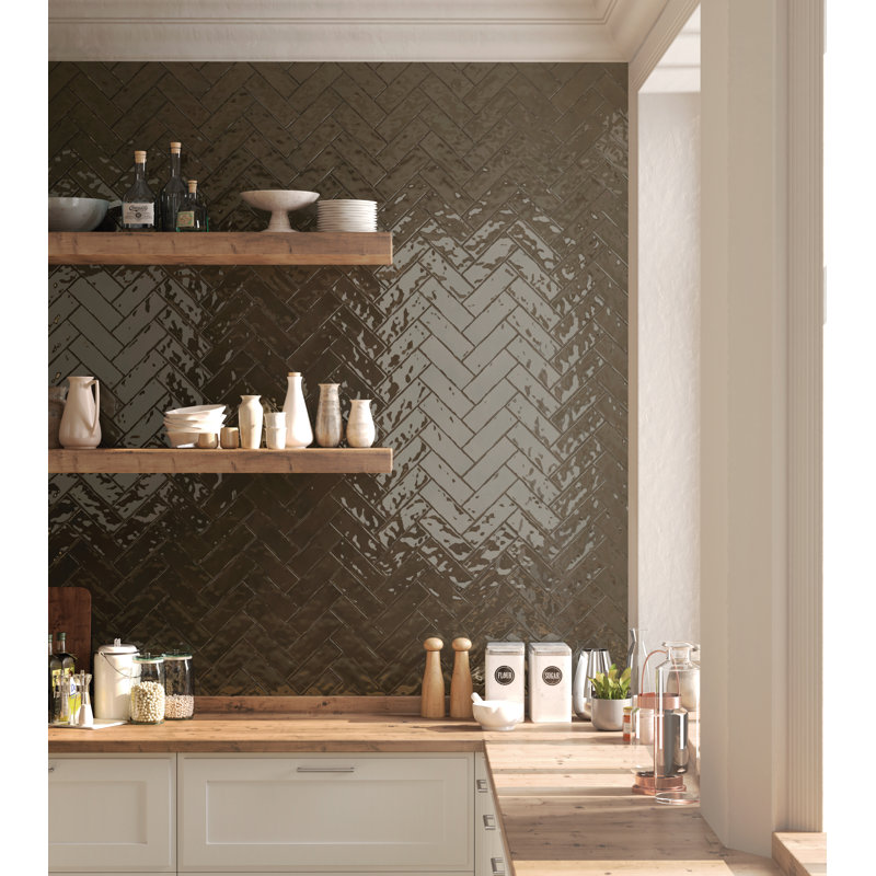 Passion 2.56 W x 7.87 L Tile, Nero