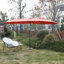 Grand parasol d'extérieur double face 14,8 pi avec manivelle (orange) (sans base)-265647955