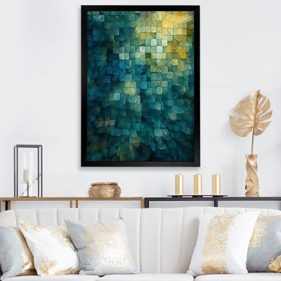 «California Sunshine Retro Abstract Turquoise I», reproduction sur toile
