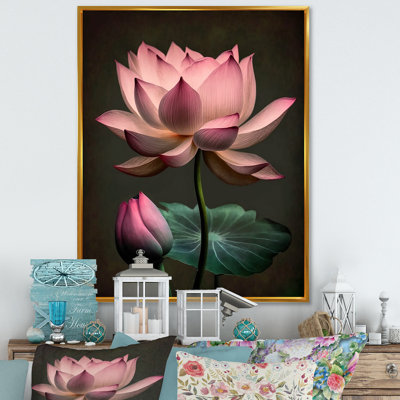 «Blossoming Vintage Lotus II», reproduction sur toile