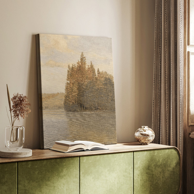 Paysage rétro CLxx - galerie Cavas, H 27 po x l 18 po