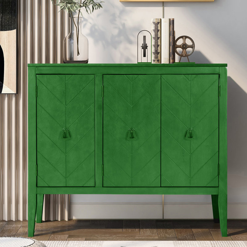 37" Wide Sideboard With Storage, Green