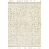 HYGGE Wool Geometric Area Rug in Oatmeal/Ivory