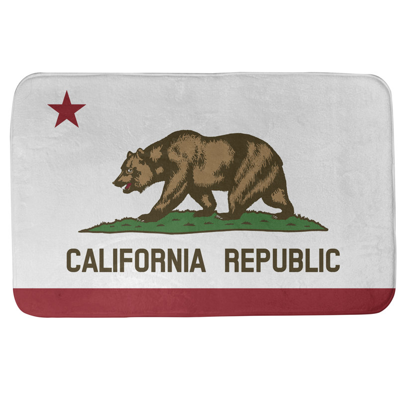 Tapis pour salle de bain california flag Fawcett, l 17 po x L 24 po