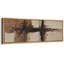«Rustic Cross-Form Brushstroke Abstract» en brun et noir - impression sur toile encadrée de la chambre principale-709870970-709870975