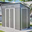 Remise de rangement avec toit incliné résistant aux intempéries et 4 outils de ventilation en métal pour l'extérieur