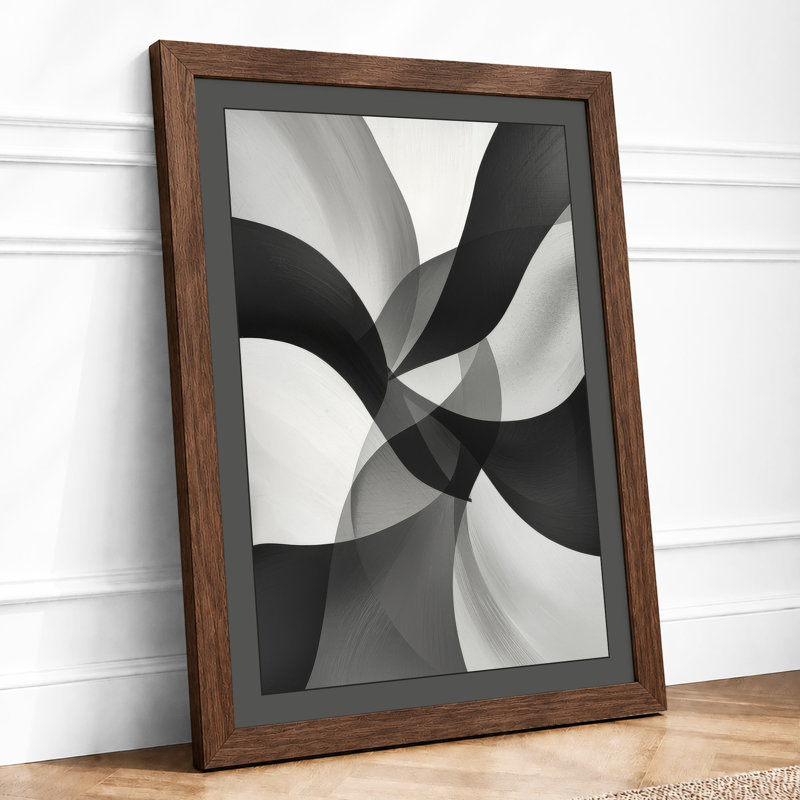 Spiral Vortex Geometric - Framed Print, A3 - 42.0 x 29.7 cm, Walnut