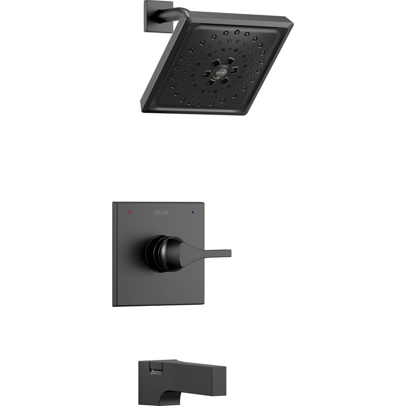 Robinet de baignoire et douche Zura, Noir mat