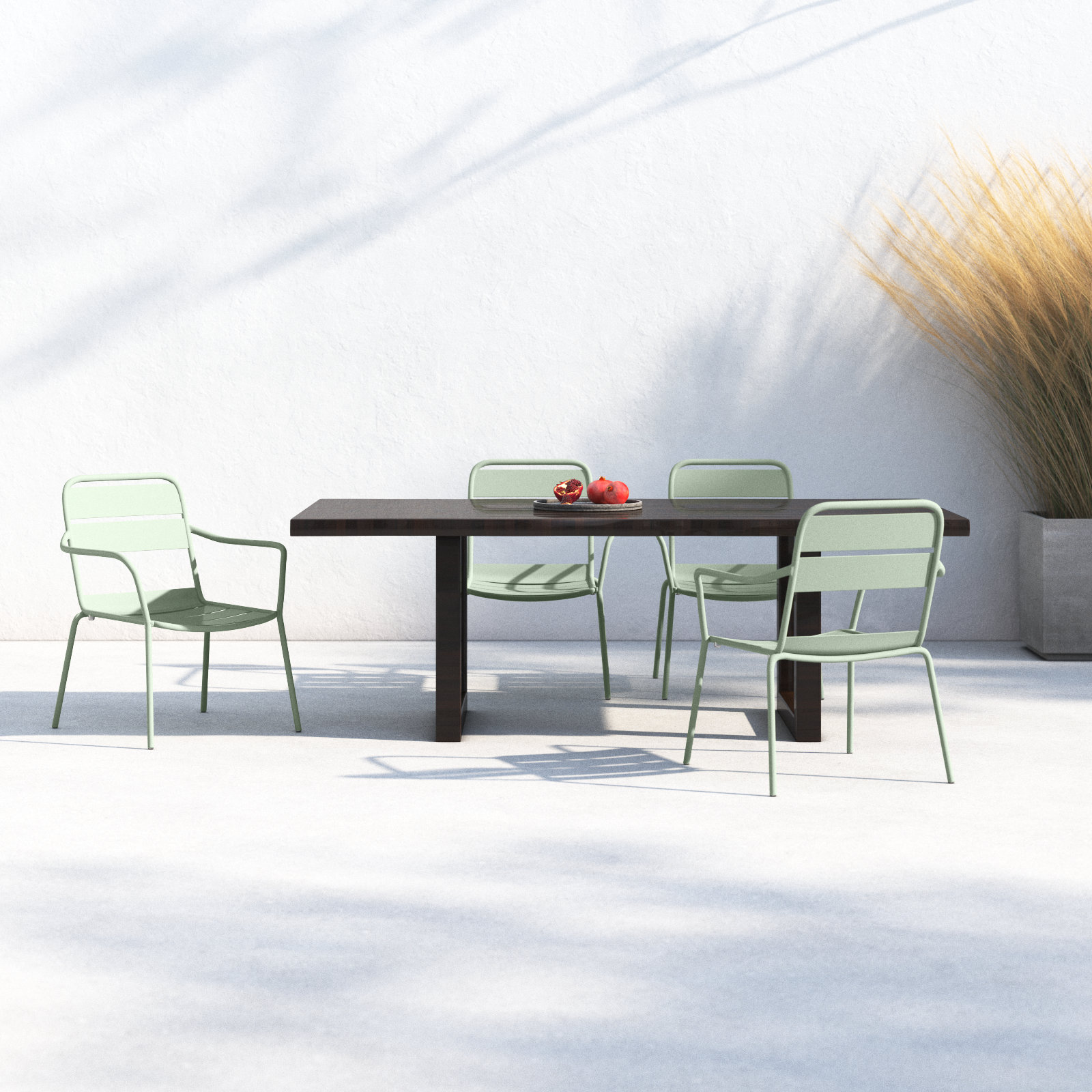 Kapri Stackable Patio Armchair, 4, Sage