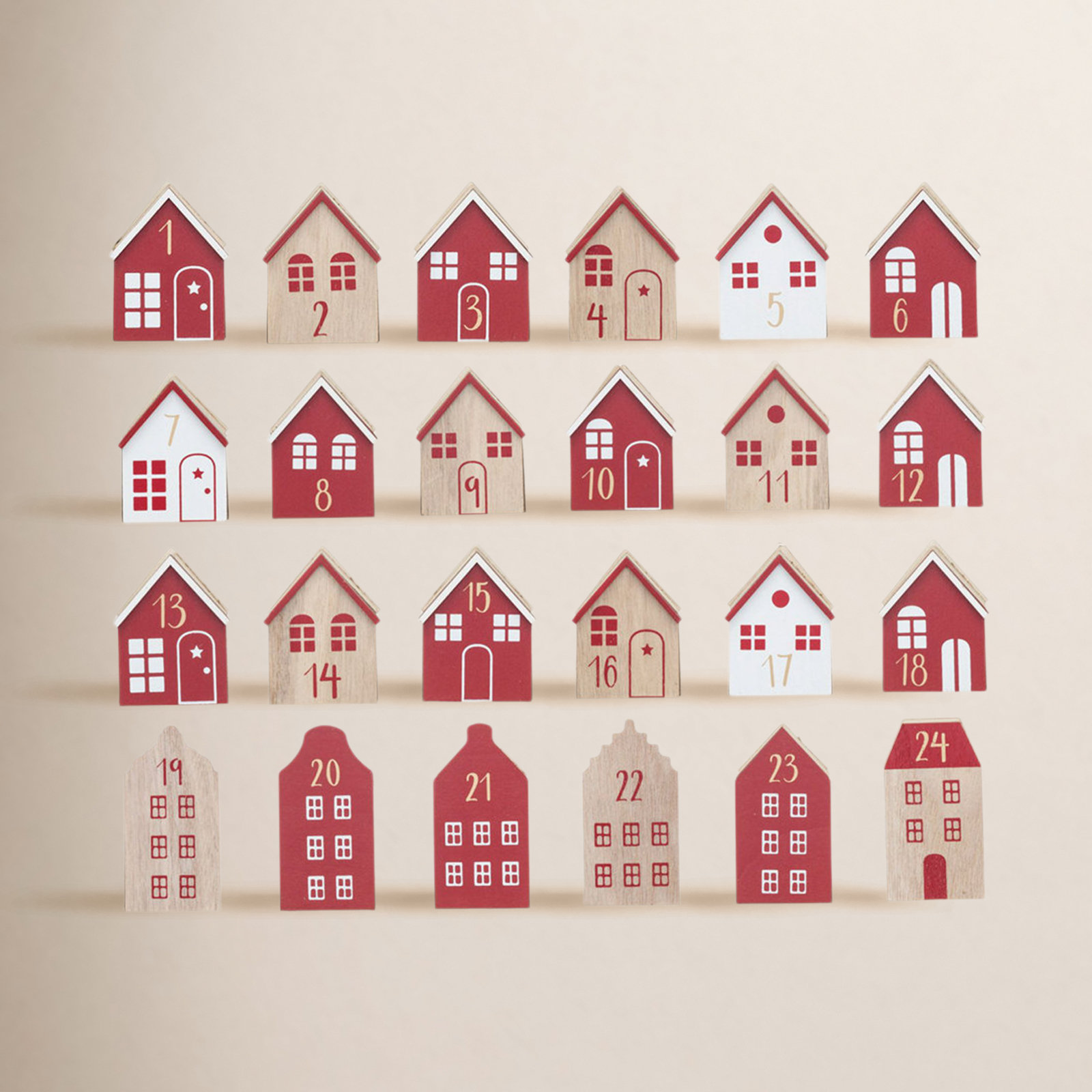Wooden Village House Advent Calendar