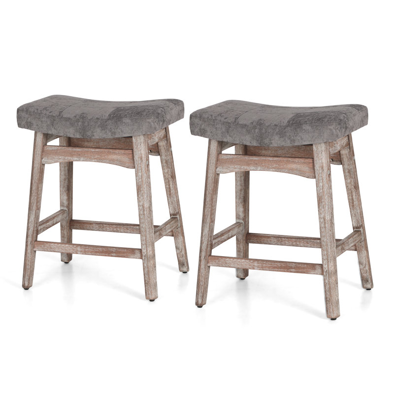 Ambermarie 24" Counter & Bar Stool, Gray