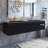 Modern Wall Mounted Striped Bathroom Vanity With Sink And Soft-Close Drawer-1120624495