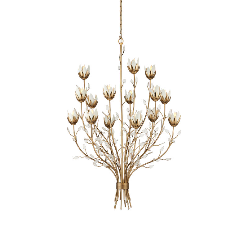 Star Magnolia Chandelier, 53'' H X 36'' W X 36'' D.