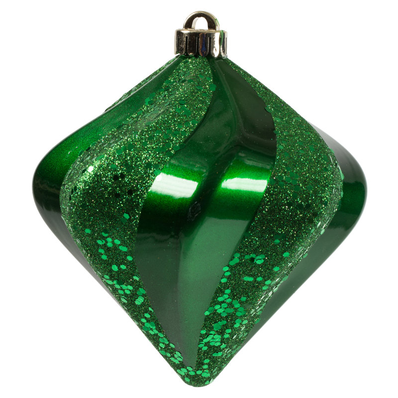 Ornement de Noël Swirl Diamond, Vert