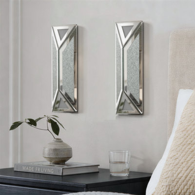 Faustine LED Wall Sconces Set of 2, Glam Mirror Lights