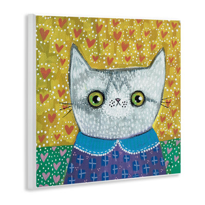 Chaton avec des motifs amusants, art mural par Melissa Averinos