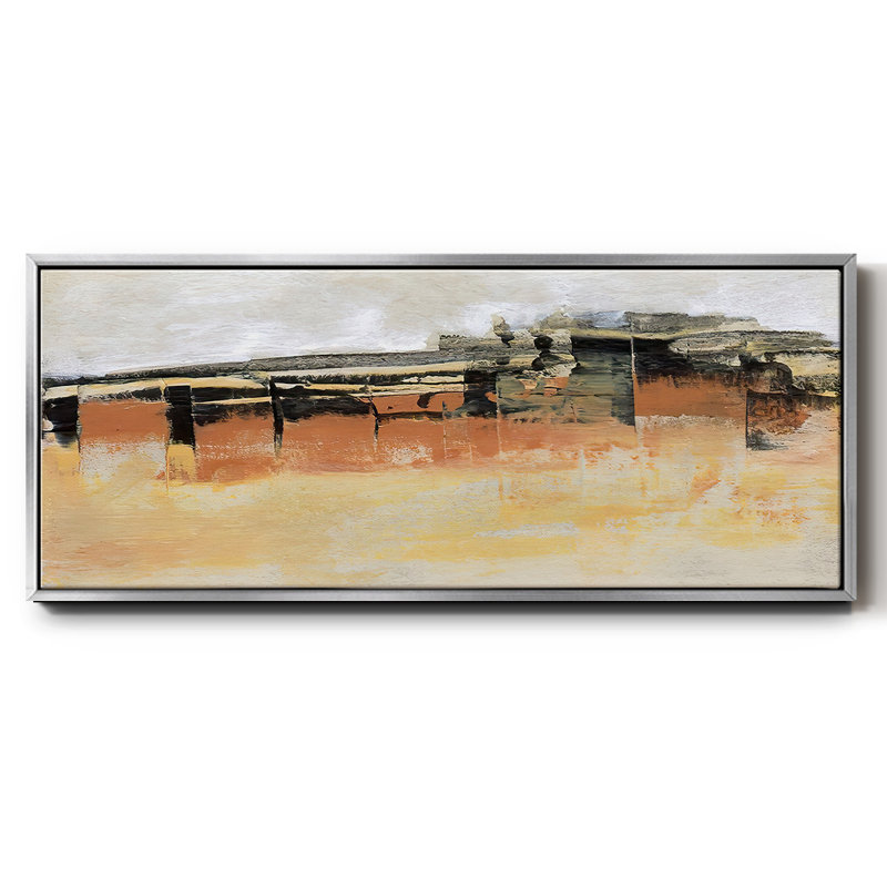 Ponts ocre II - toile encadrée, H 8 po x l 20 po