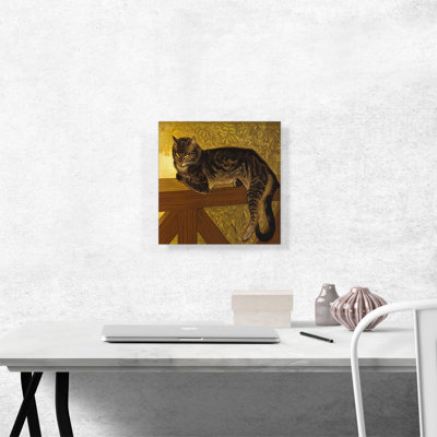 «The Summer Cat on a Balustrade 1909» par Theophile Steinlen, reproduction d'art sur toile tendue