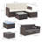 Lea-Anna Rattan Wicker 4 - Person Seating Group with Cushions