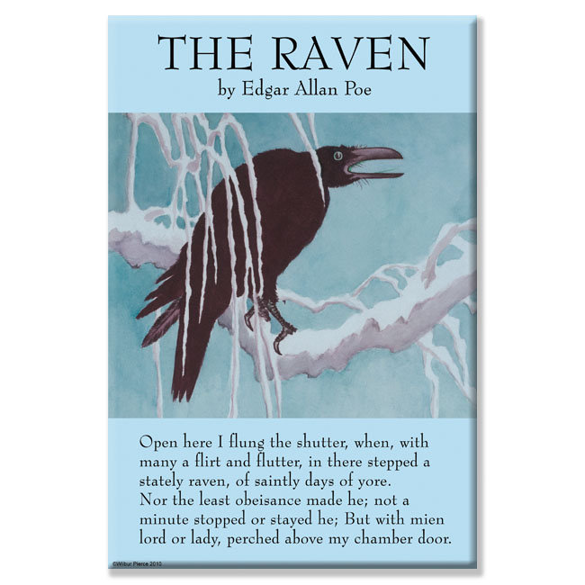 Affiche rétro raven sur toile tendue, 24 po x 36 po