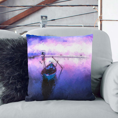 Vacant Rowboat upon the Lake Cushion with Filling