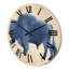Horloge murale en bois de ferme - Silhouette de bison bleu marine-63903762