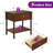 24'' Turned Solid Wood Spindle Nightstand with Drawer&Open Shelf,Walnut-535674757-534350925