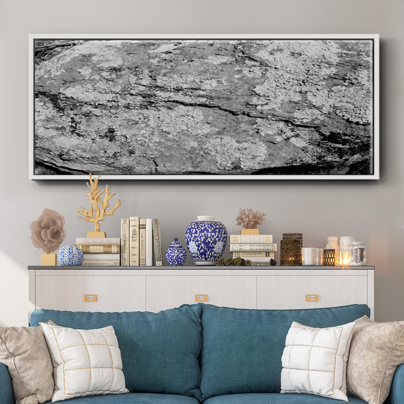 Found Textures XVI- Framed Canvas, 20" H x 50" W