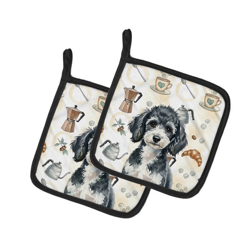 Paire de porte-cafetières Mini Poodle