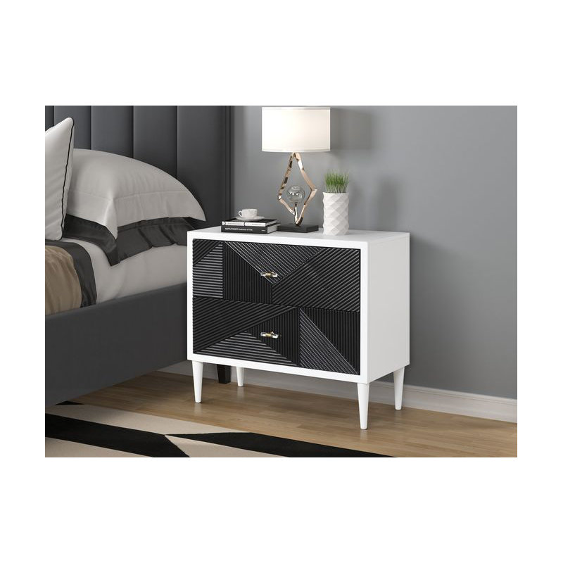 Commode décorative 2 tiroirs