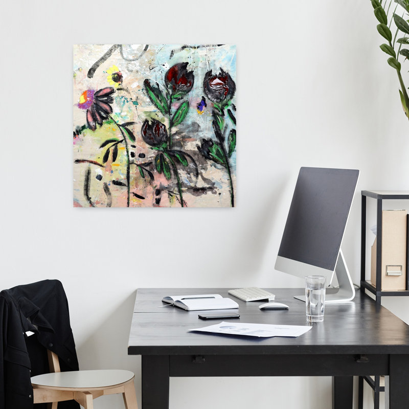 Art contemporain, art contemporain abstrait, H 18 po x l 18 po