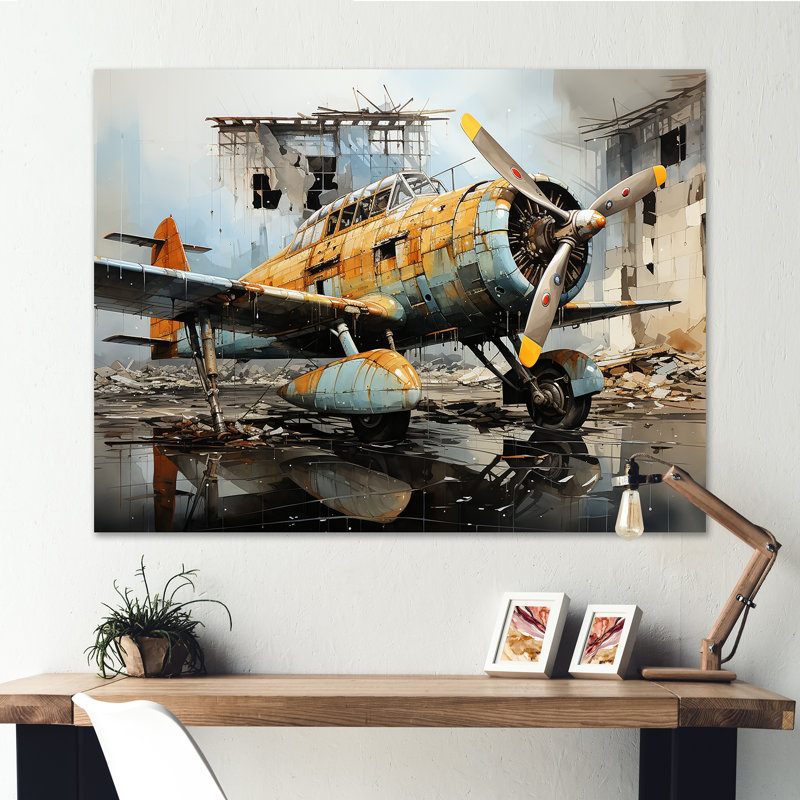 Plane Prelude To Flight - Avion, reproduction d'art sur toile, Toile tendue, H 12 po x l 20 po