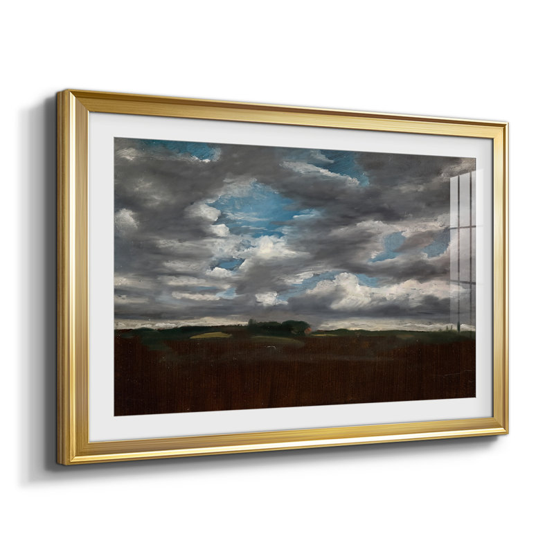 Cloud Study-John Constable-reproduction encadrée avec passe-partout et verre-c. 1821-1822, 22,5 x 30,5, Impression encadrée