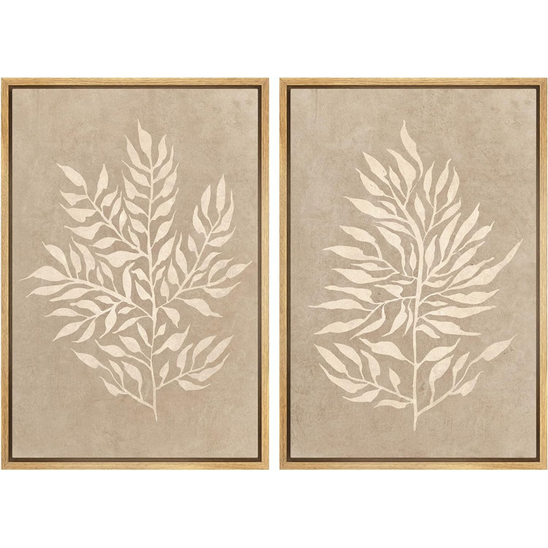 "Aérosol géométrique", 2 pièces sur toile, H 16 po x l 24 po, Encadré naturel