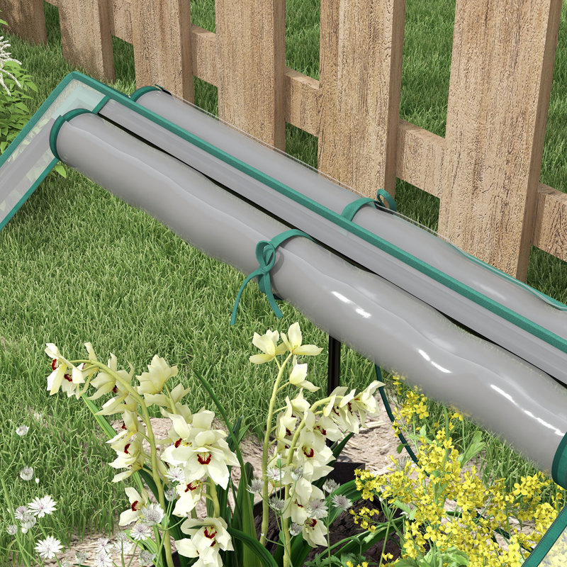 Brejon Raised Garden Bed, Clear/Dark Grey, 90cm H x 70cm W x 70cm D