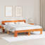 Bed Frame with Headboard Solid Pine Wood-313645406
