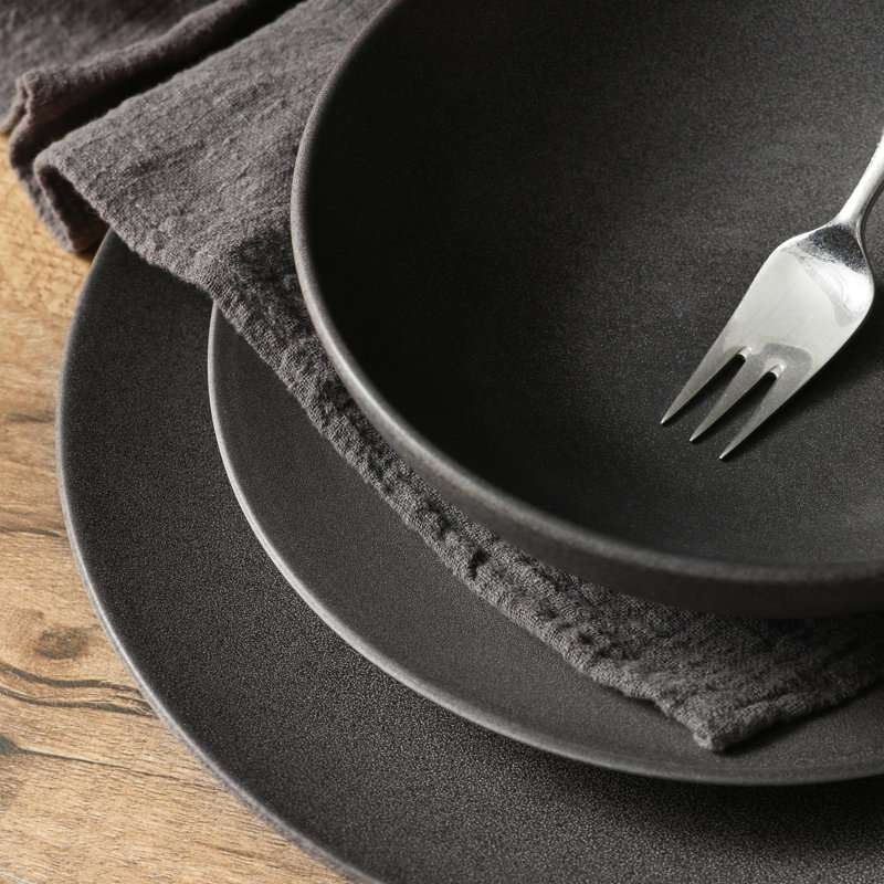 Stone 16-Piece Dinnerware Set Stoneware, Gray