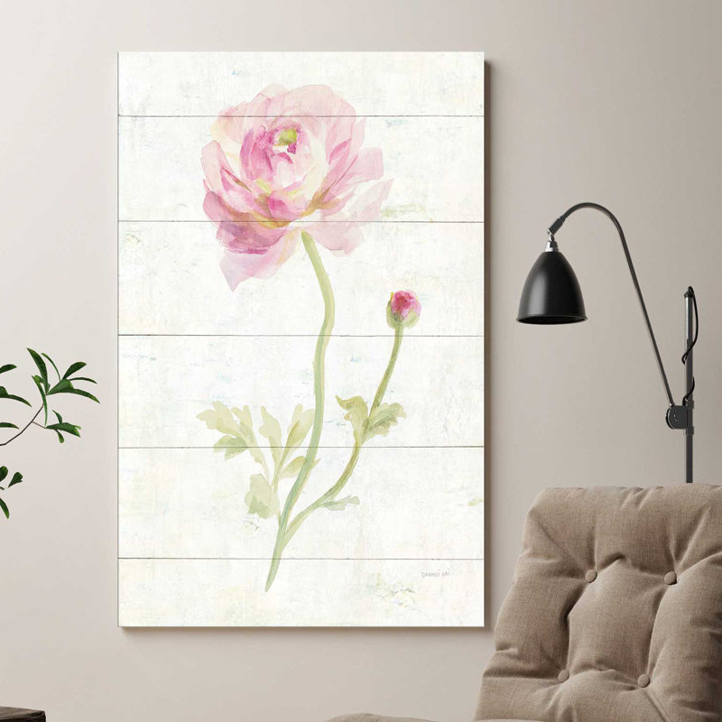 «June Blooms I», reproduction de peinture acrylique, H 30 po x l 18 po x P 1 po, Toile tendue