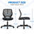 Rubin Mid Back Armless Office Chair-2074619249