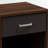 Harrow Brown & Dark Gray Silver Handle 1-Drawer & 1-Shelf Nightstand, 17.99" H X 15.62" W X 13.61" D