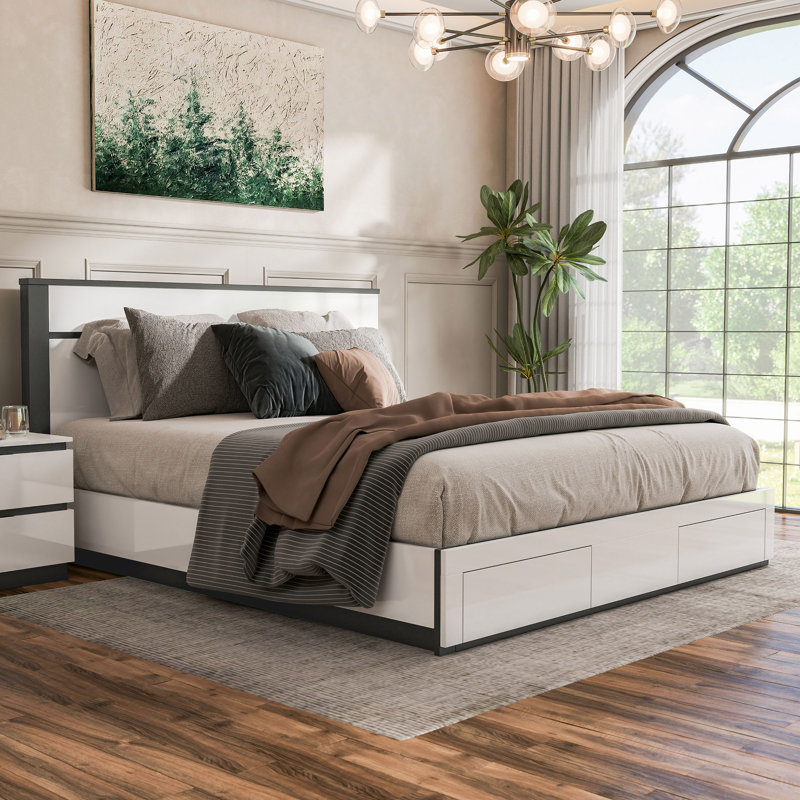 Arakawa Solid Wood Platform Bed, Queen