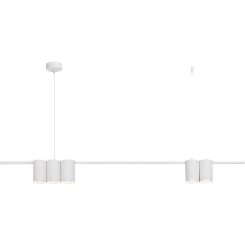 Genesis 5 - Light Kitchen Island Pendant, White, White