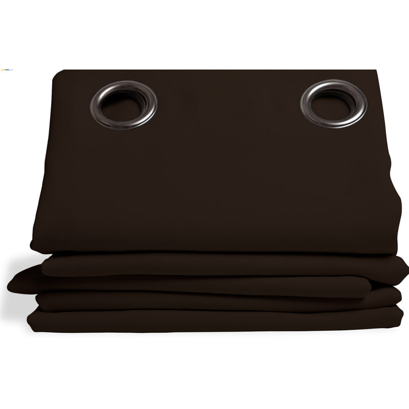 Rauseo Blackout Curtain Single Panel, Chestnut