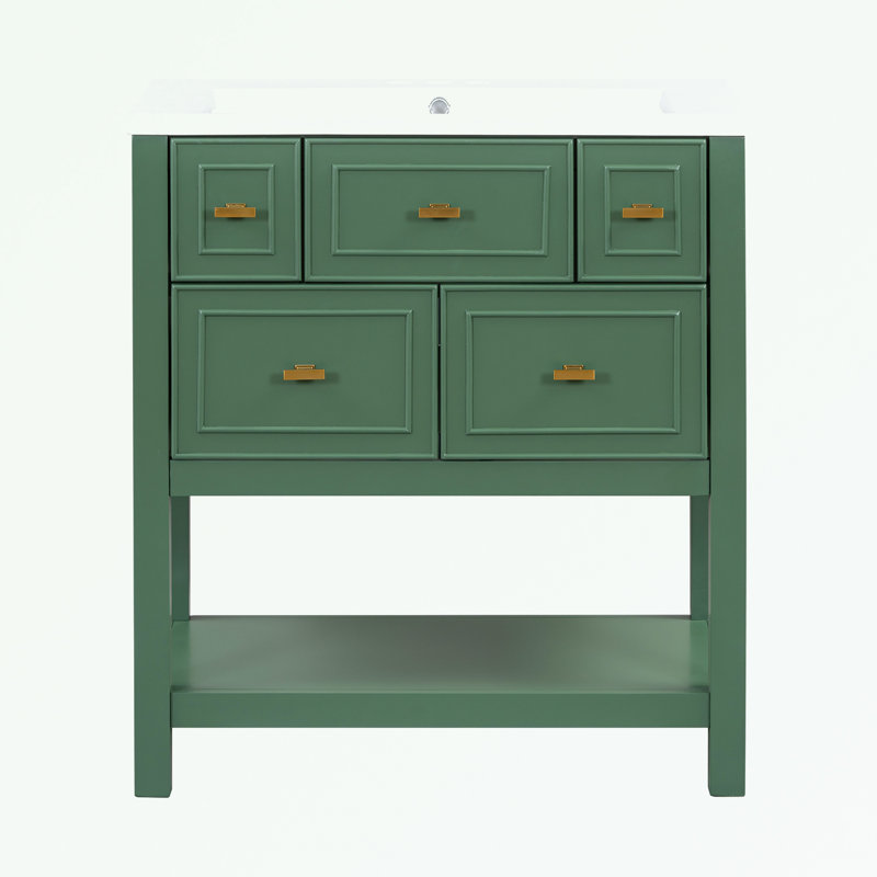 Armoire de salle de bain Maybree, Vert