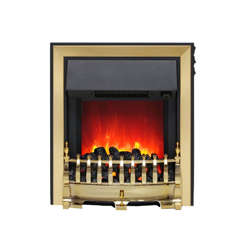 Fazer Inset Electric Fire, Brass