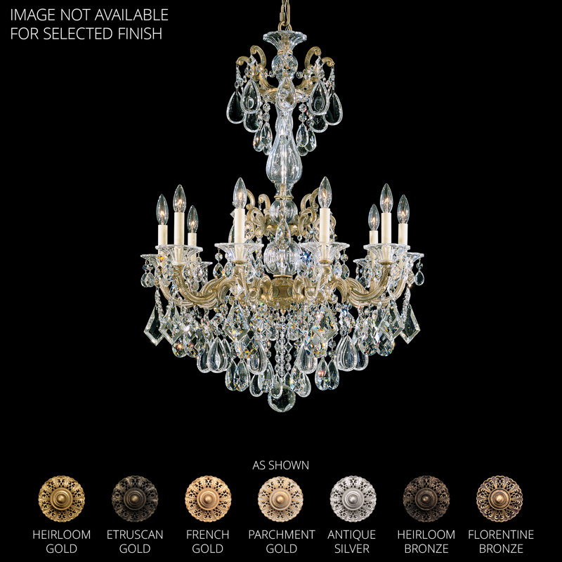 La Scala 10 - Light Chandelier, Heritage Clear, French Gold