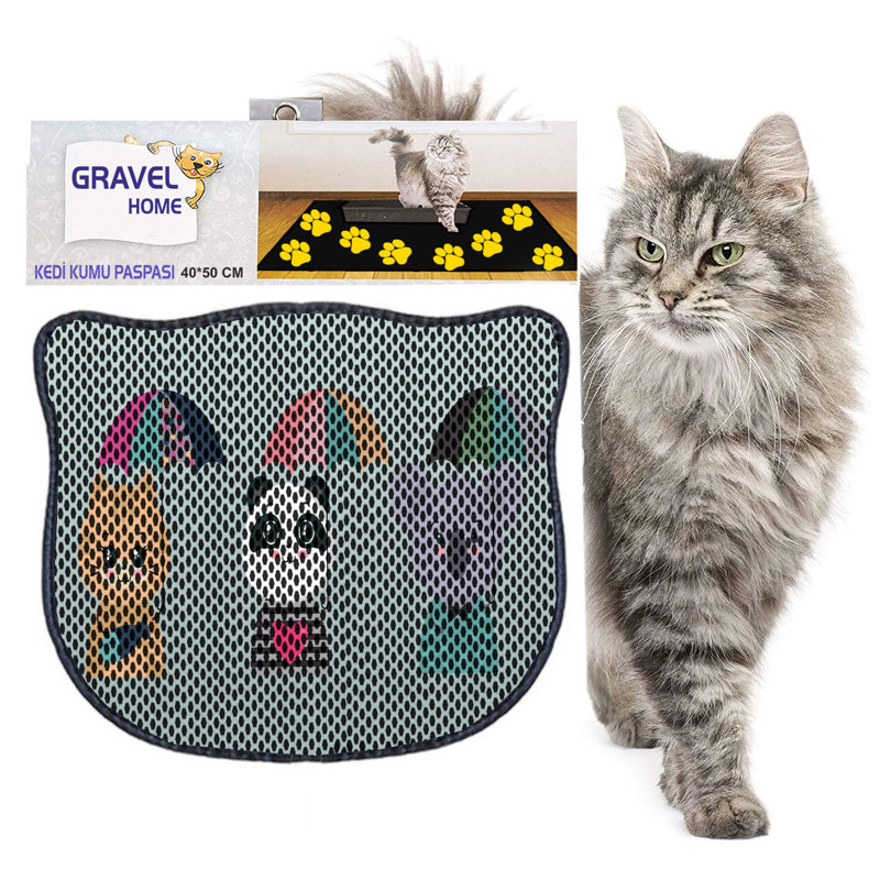 Durable Cat Litter Mat, 15.7 x 19.7 inches | 50% PVC / 50% Polyester, Machine Washable & Vacuum Friendly | Perfect for Easy Cleanup, Non-Slip Design to Keep Your Home Clean & Fresh, Ideal for Pet Owners