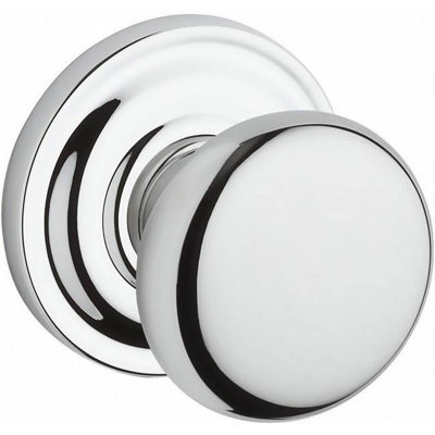 Round Keyed Door Knob with Traditional Round Rose