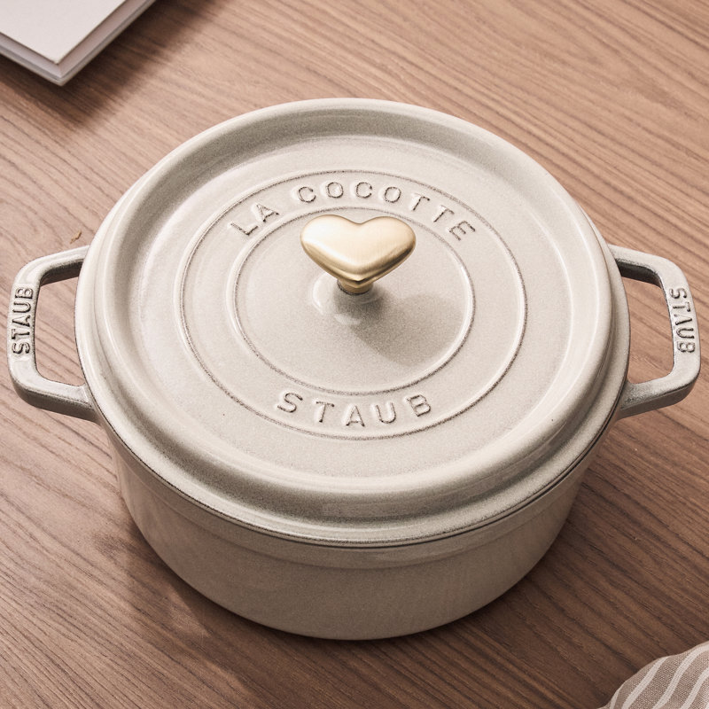 Staub Heart Knob - Light Gold