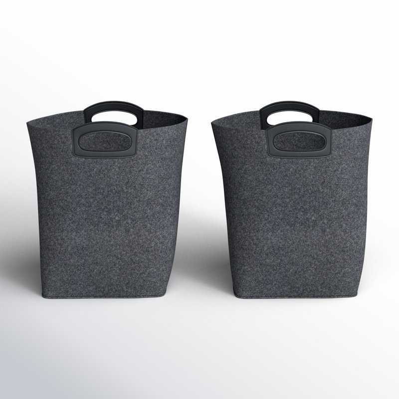 Handle Felt Storage Bin, Black